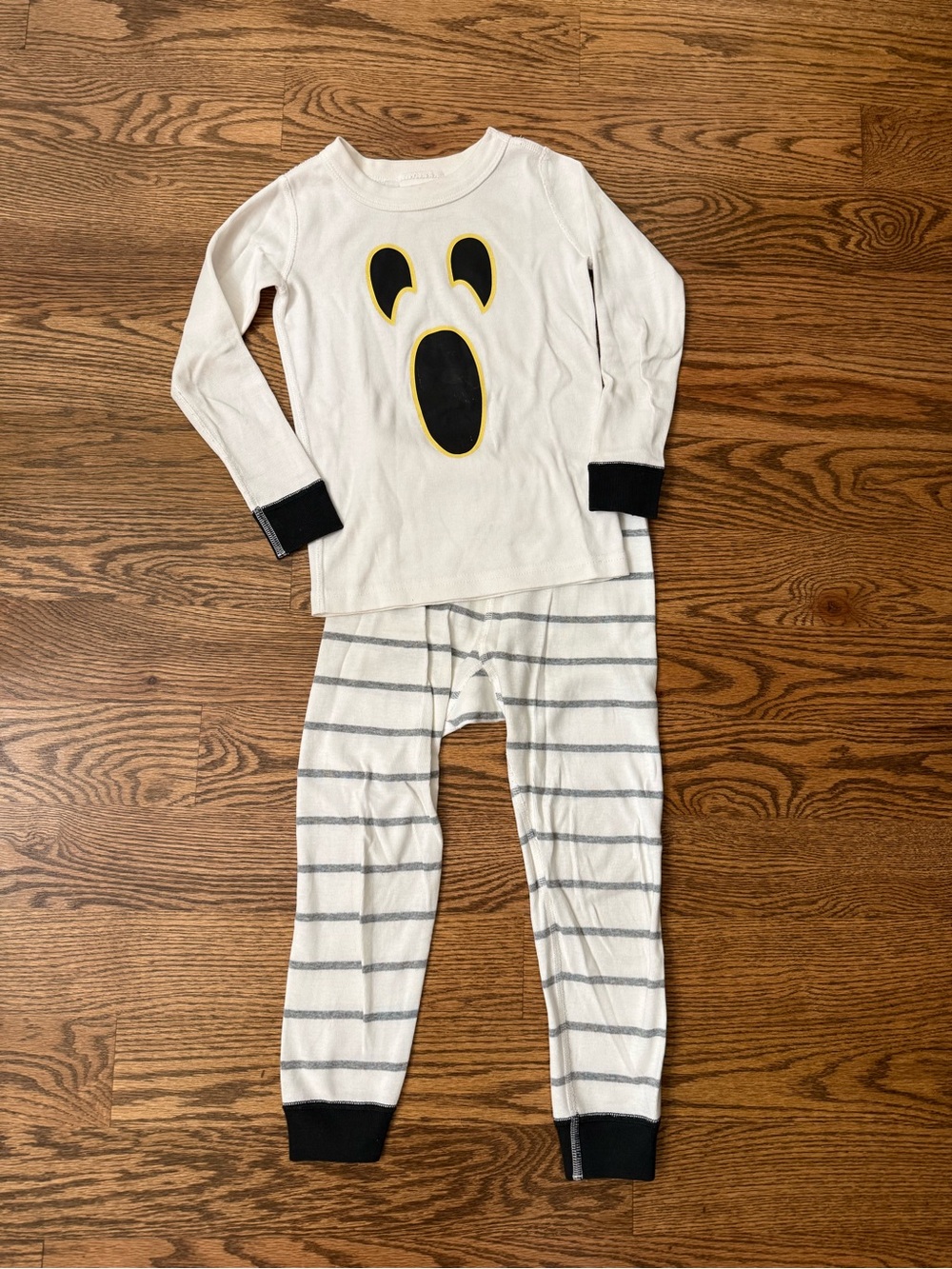 Hanna Andersson toddler Halloween White Ghost Pajama Set 100 (4)